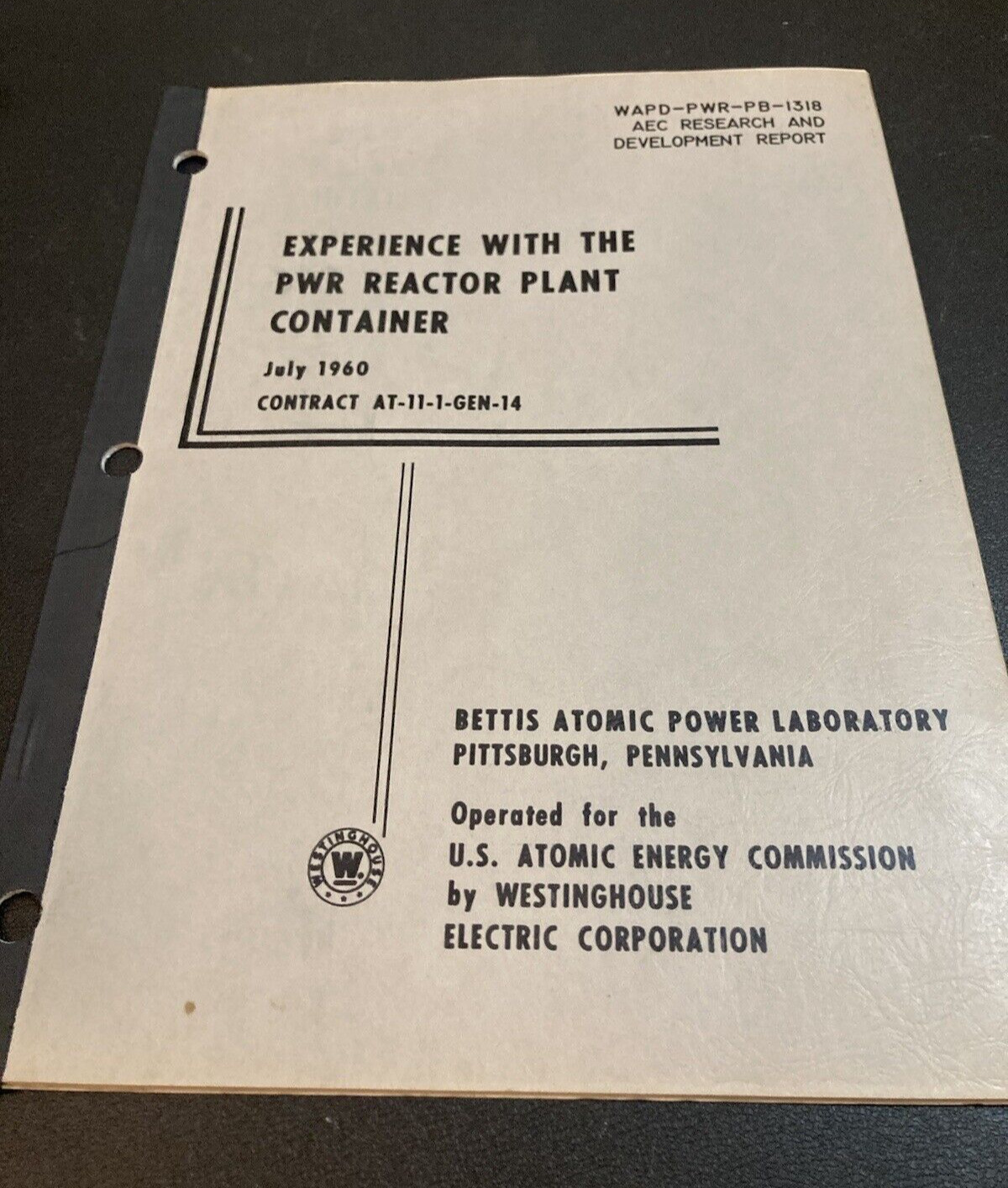 Experience With Reactor Plant Container 1960 Shippingport Atomic Power Station