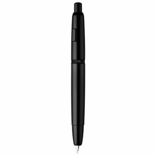 MAJOHN A1 Press Black Metal Fountain Pen Iridium Extra Fine Nib 0.38mm Writing