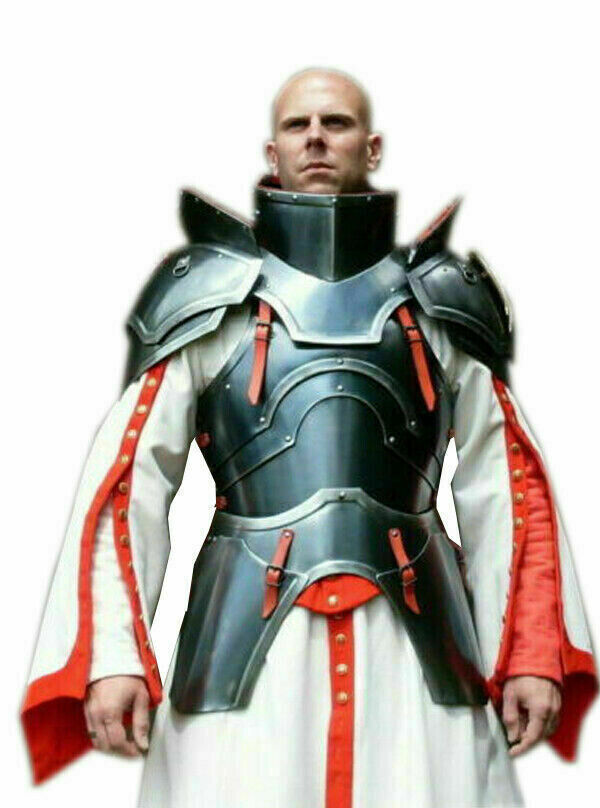 Christmas Medieval Half Body Fantasy Steel Armor Suit With Cuirass & Pauldrons