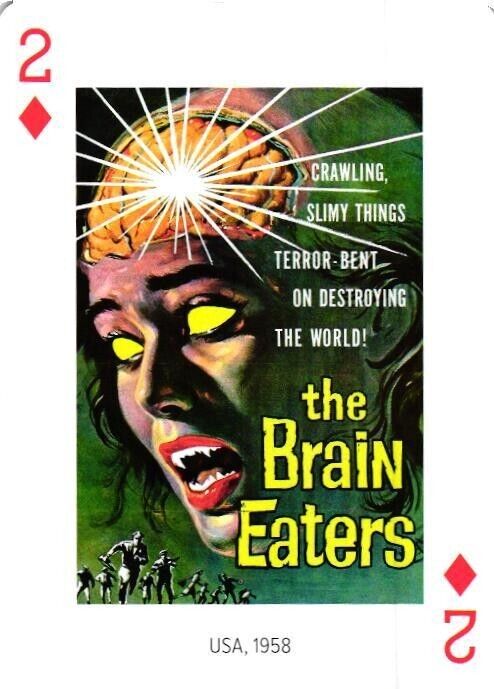 The Brain Eaters Movie Poster Playing Card