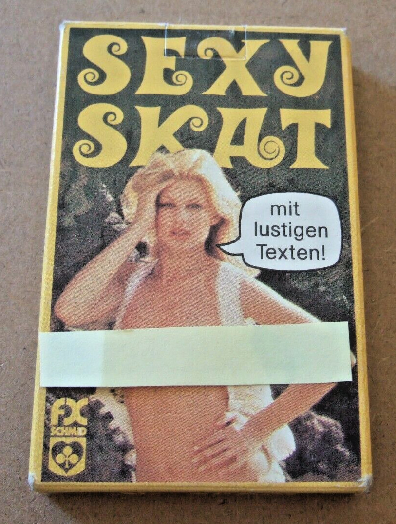 RARE   F.X. SCHMID SEXY SKAT PLAYING CARDS   32 CARDS   NO. 26001   FUNNY TEXTS