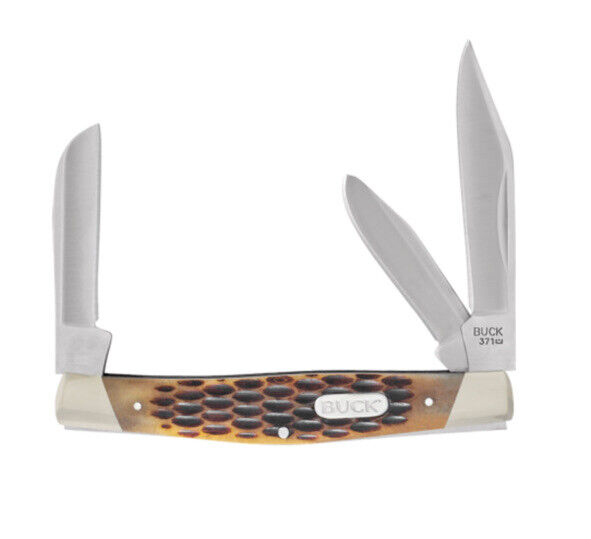 Buck Knives 371 Stockman 3-Blade Folding Pocket Knife, Corrosion Resistant 420J2