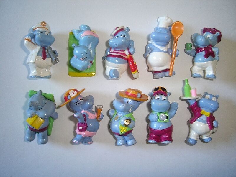 KINDER SURPRISE SET - HAPPY HIPPOS CRUISE 1992 - FIGURES COLLECTIBLES FIGURINES