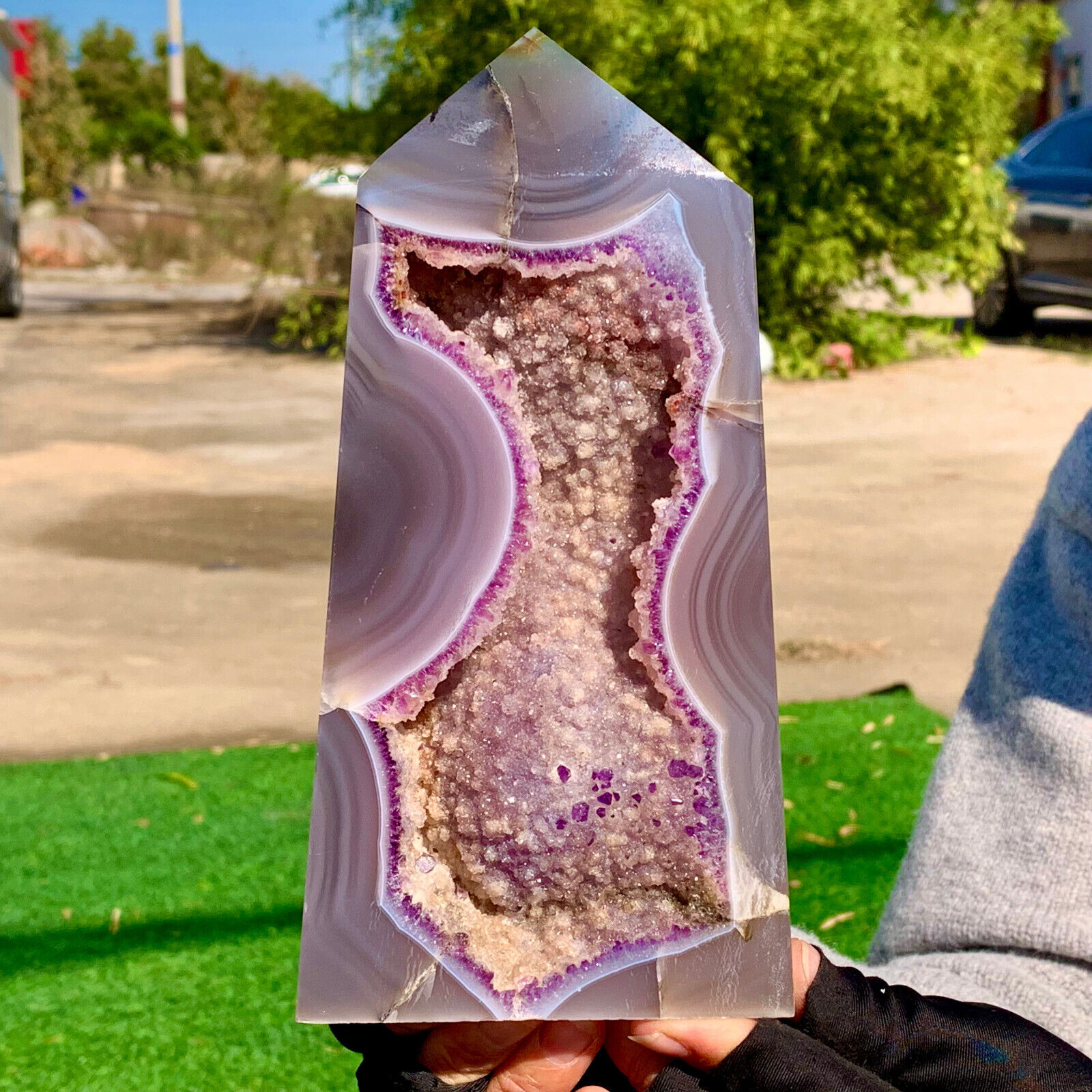 2.41LB Treatment of Natural AgateAmethyst Cave Crystal Specifications