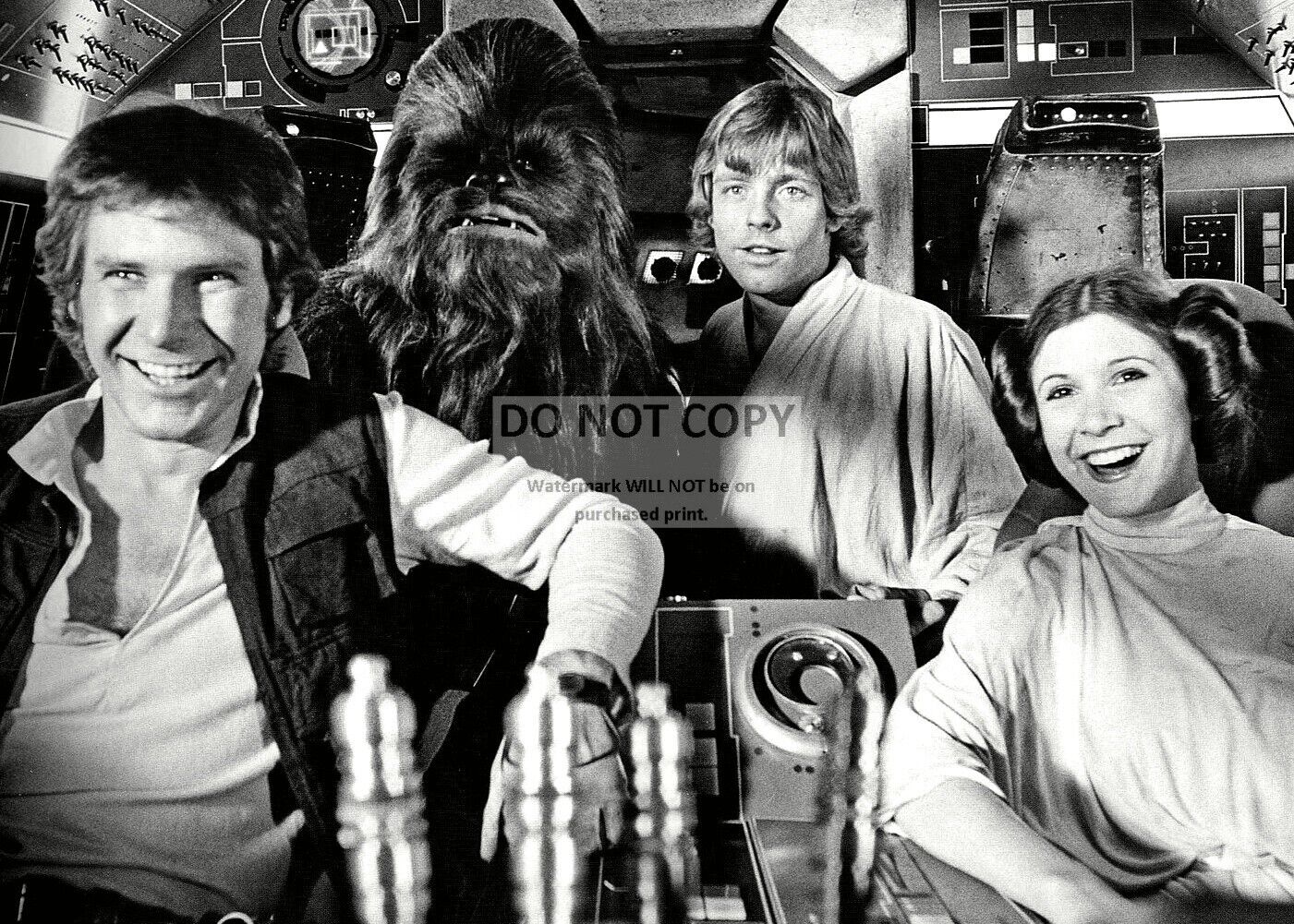 *5X7* PHOTO - HARRISON FORD, MARK HAMILL & CARRIE FISHER IN 