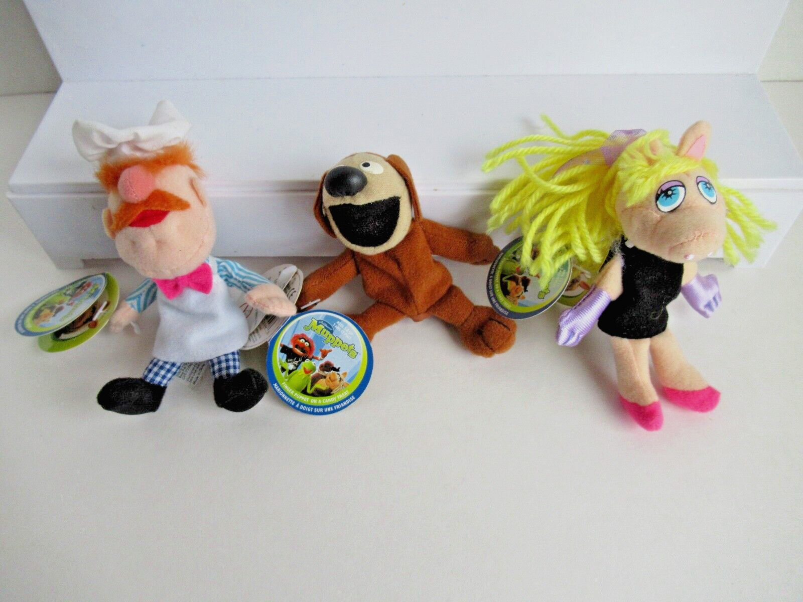 Starbucks Coffee The Muppets 3 Finger Puppets Sweedish Chef, Rolph Miss Piggy