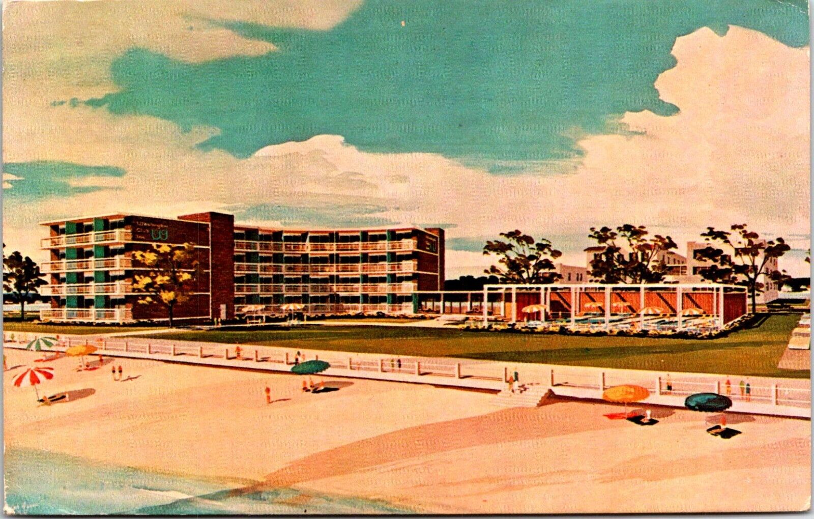 Postcard 1966 Washington Club Inn, Virginia Beach, Virginia,  Beach