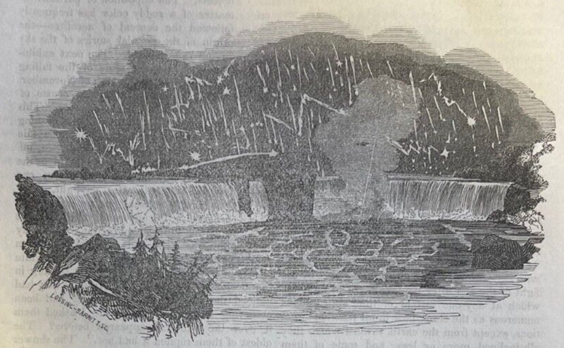 1850 Astronomy Shooting Stars and Meteoric Showers