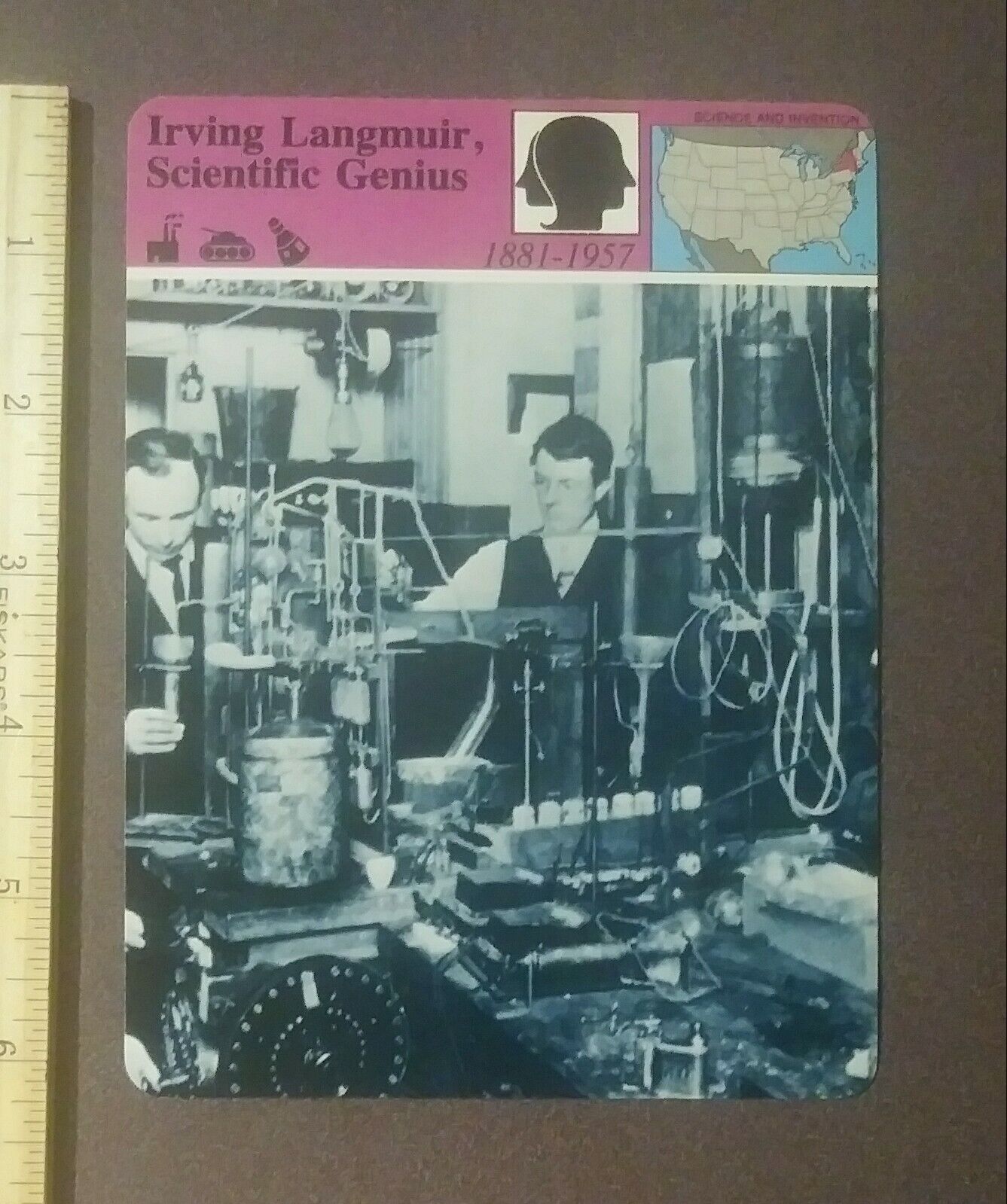 1979 Panarizon Irving Langmuir Scientific Genius General Electric Lab 1912 Card