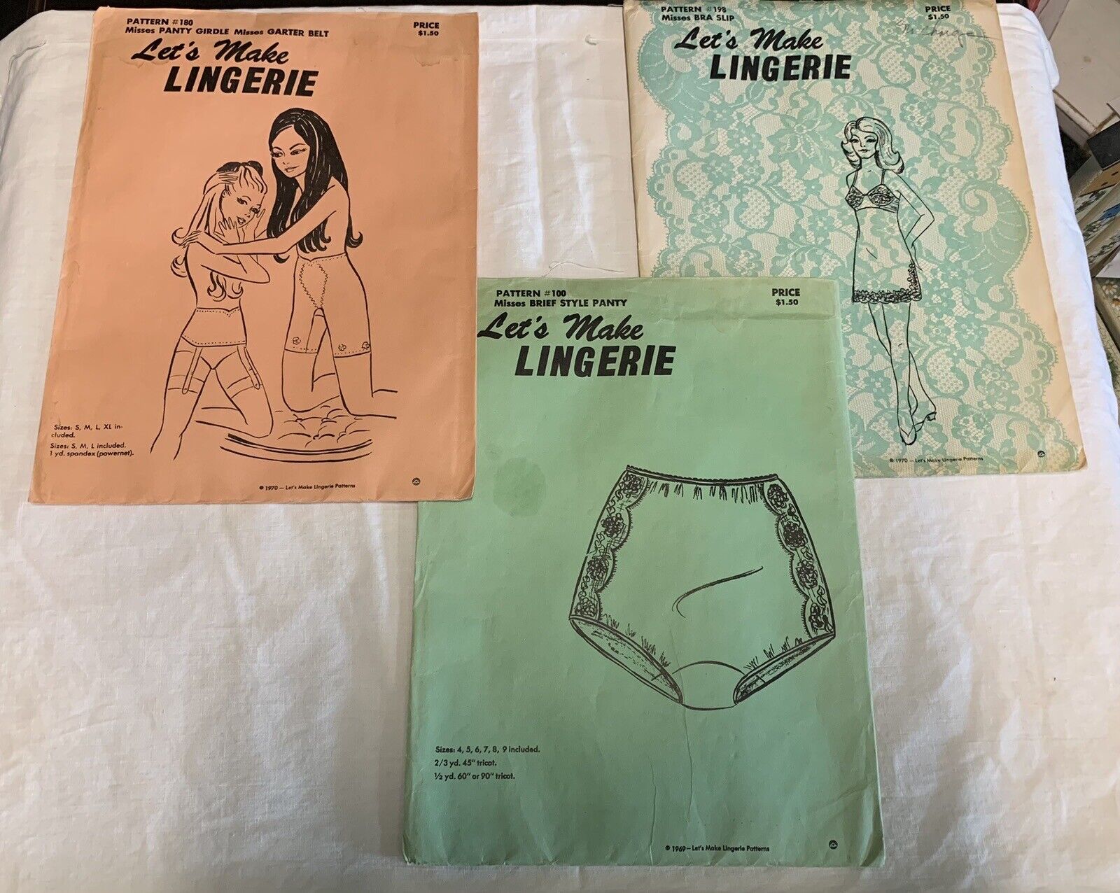 Let’s Make Lingerie GIRDLE Panty BRA & Slip 1969-70 FINAL REDUCTION