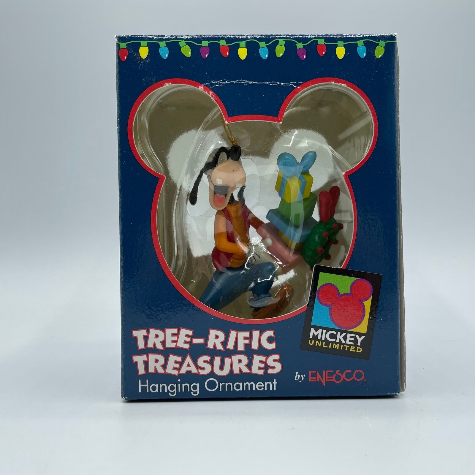 Disney Enesco Tree-rific Treasures Goofy and a Pile of Presents Christmas Orname