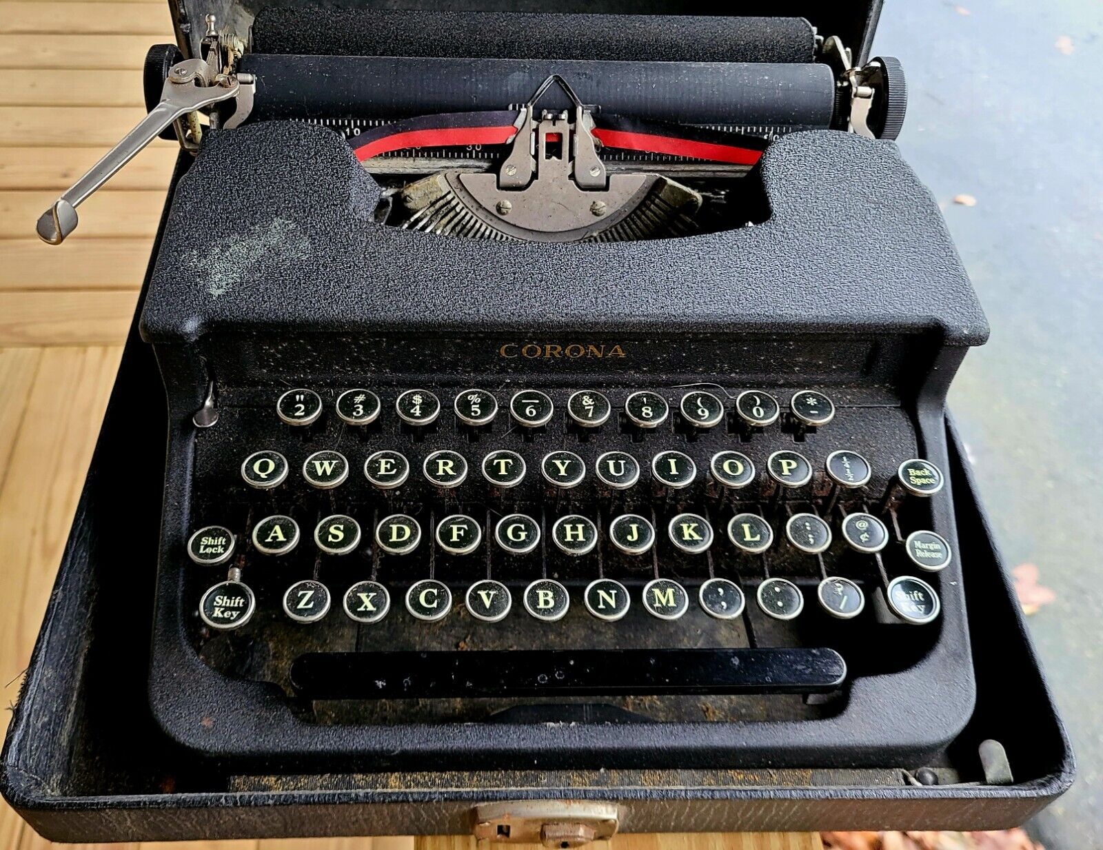 Vintage 1941 Comet Smith Corona Manual Typewriter With Original Case