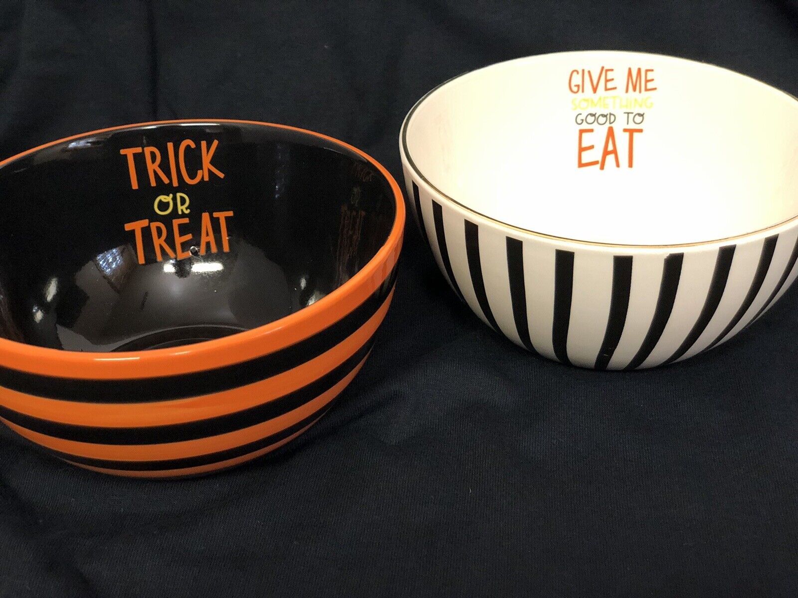 IQ Accessories Halloween Bowls - Trick Or Treat & Give Me Something Good to Eat
