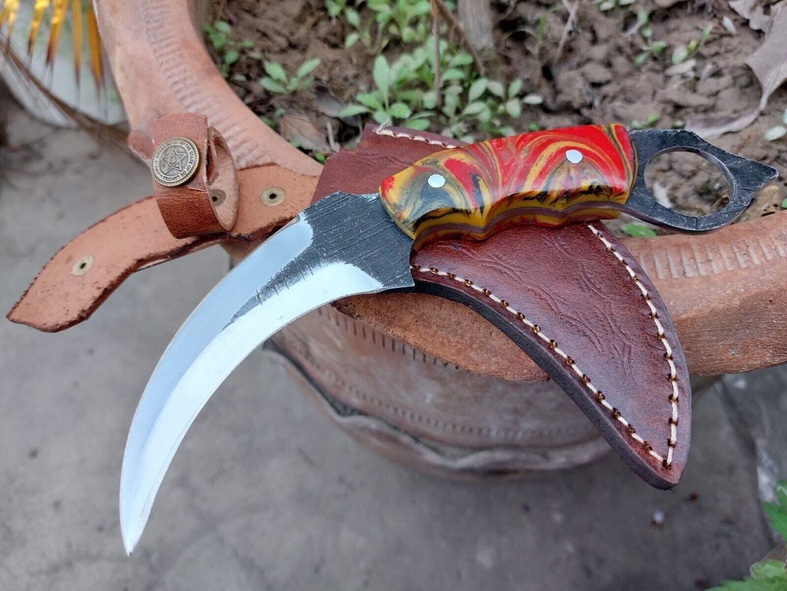 Custom Handmade High Carbon Steel Fix Blade Karambit Knife Survival Knife KR-03