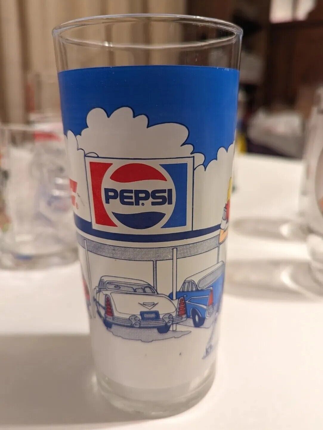 Vintage Sonic Pepsi Glass Rare Tumbler All Over Design 