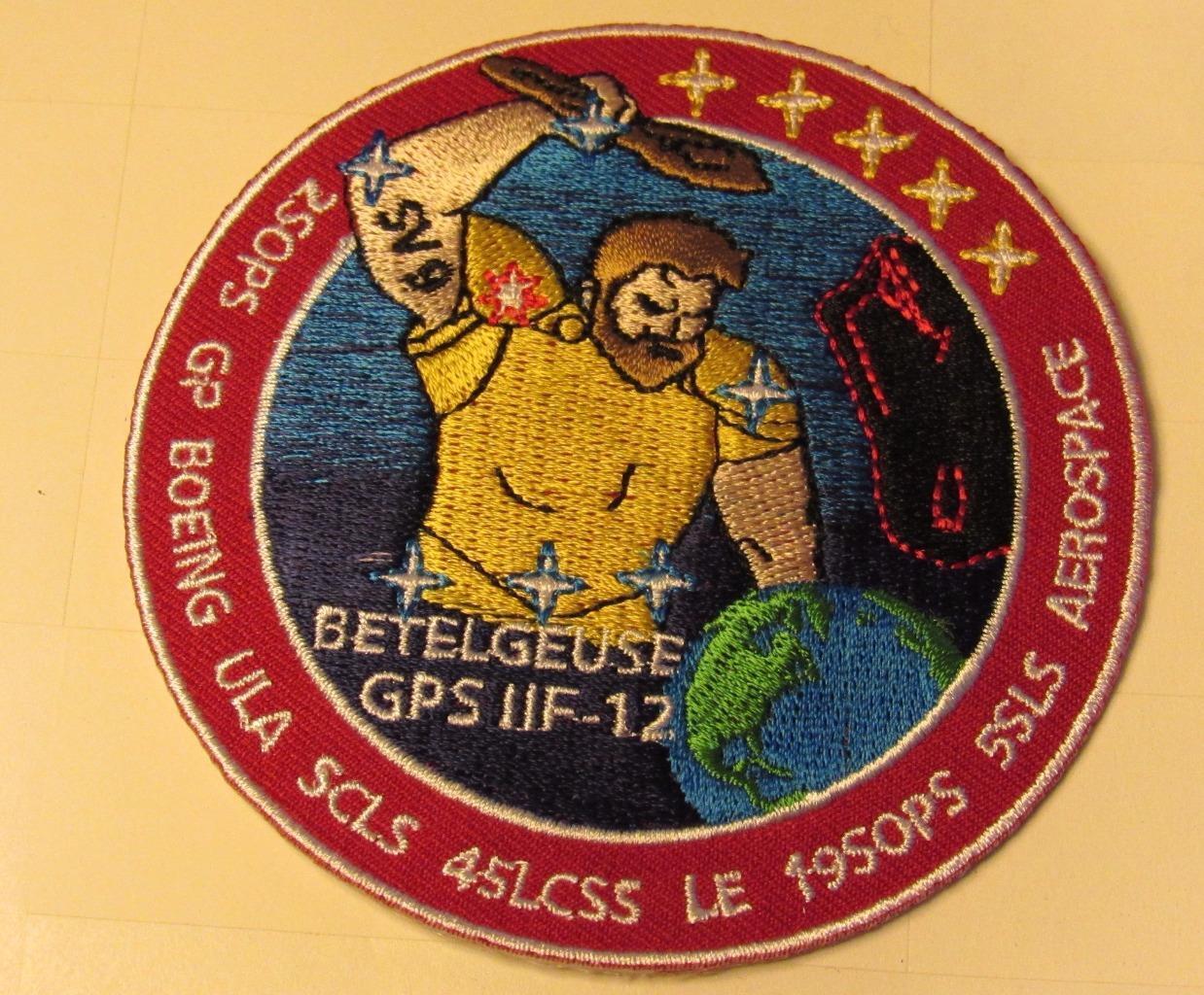 GPS IIF-12 LCSS BETELGEUSE USAF GLOBAL POSITIONING SATELLITE VEHICLE PATCH SPACE