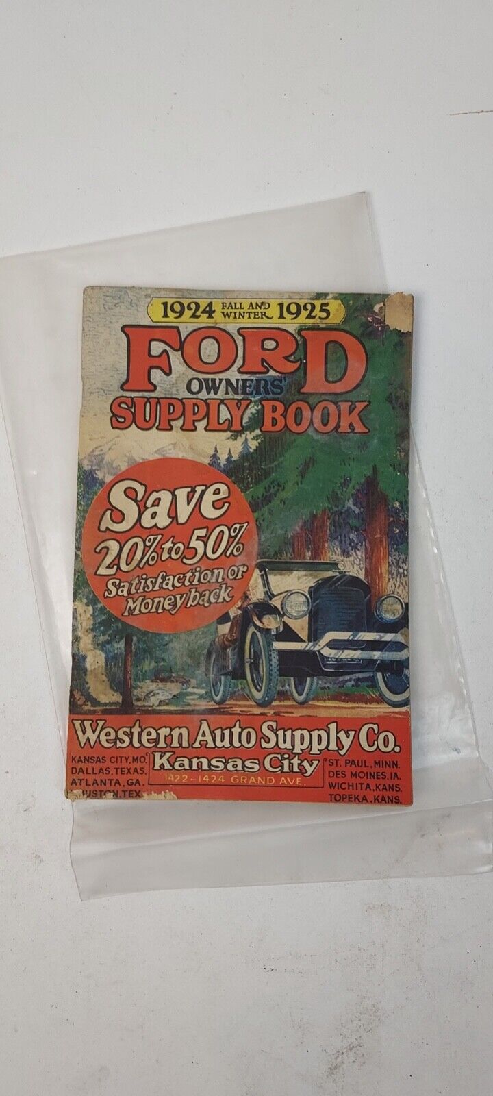 1924-1925 Ford Owners Supply Book Western Auto Supply Kansas City