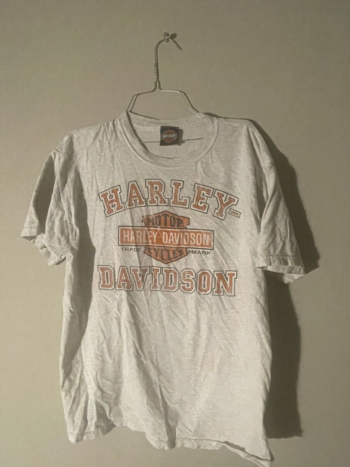 2009 Harley Davidson T Shirt Savannah Georgia Worn Distressed Look Biker Size L