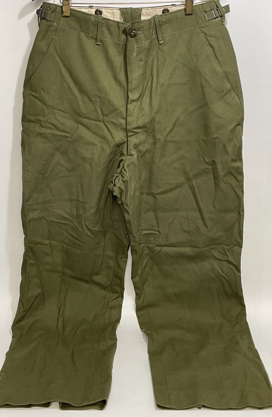 Deadstock Vintage 1950s US Army M-1951 Field Trousers Wool Regular Medium Olive