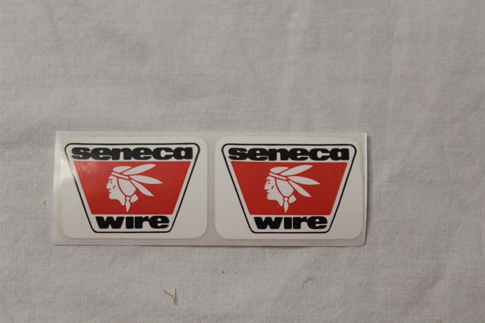  Sticker Badge Decal Label Advertising Seneca Wire x2 Collectible