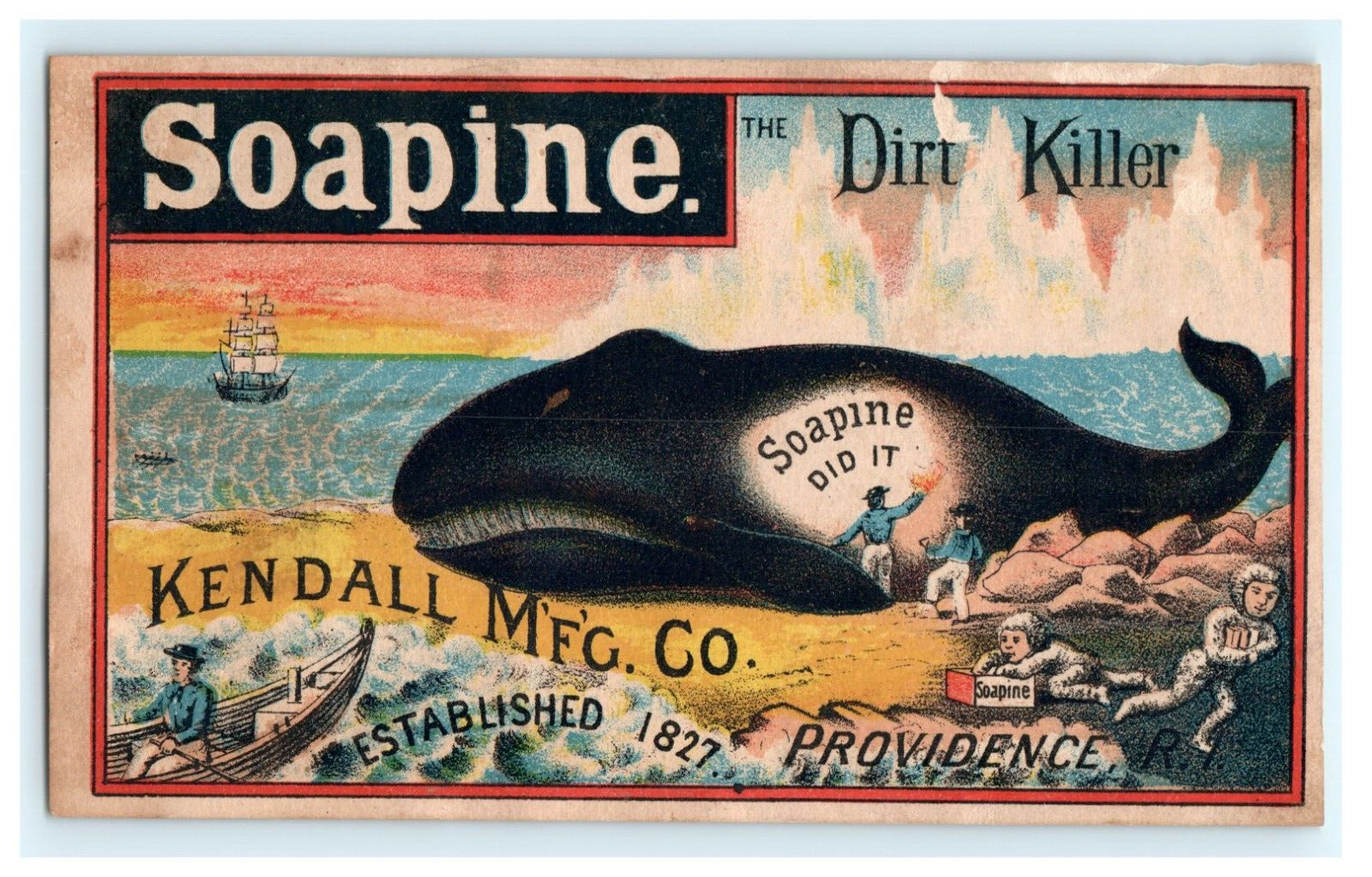 Soapine Arctic Whale 1800's Providence RI Whaling Ship Soap