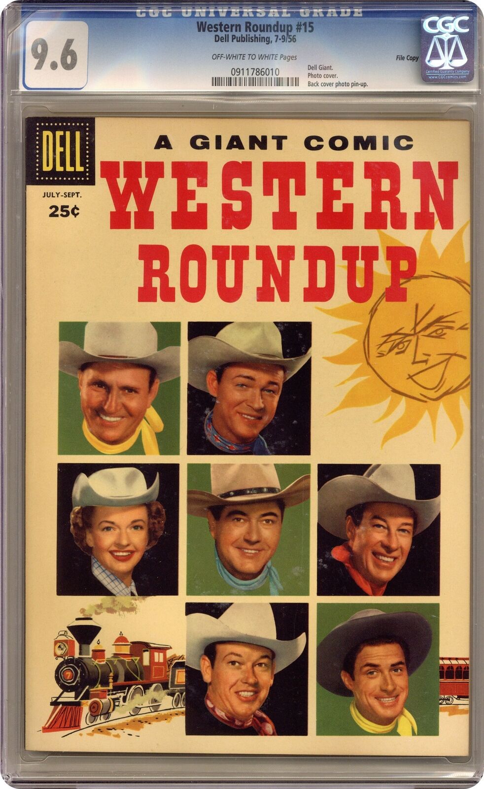 Dell Giant Western Roundup #15 CGC 9.6 1956 0911786010