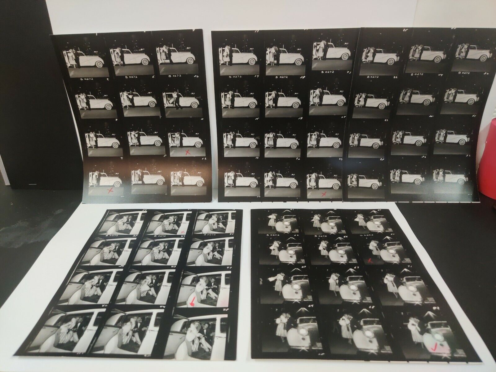 Vintage contact sheets model for macy\'s advertising Anita Russell 8\