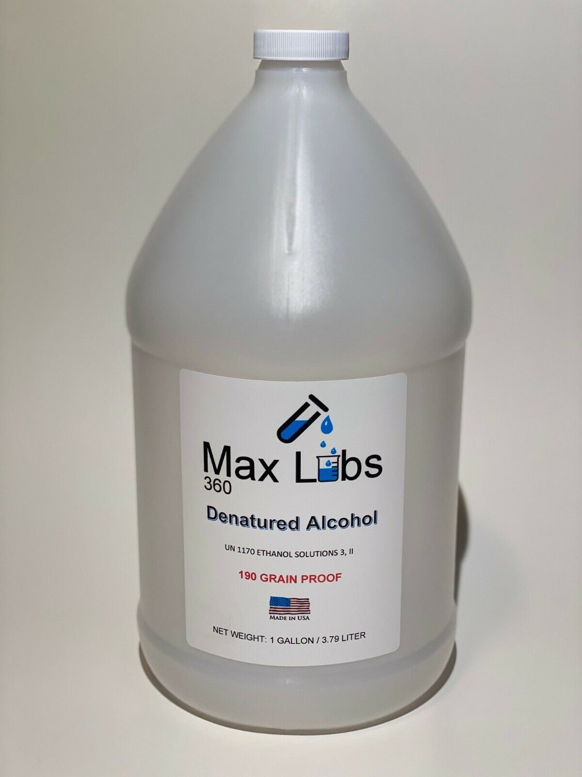 Ethyl Alcohol 95% Lab Quality USP (Spec) Meets FDA Future Standards 1 Gallon