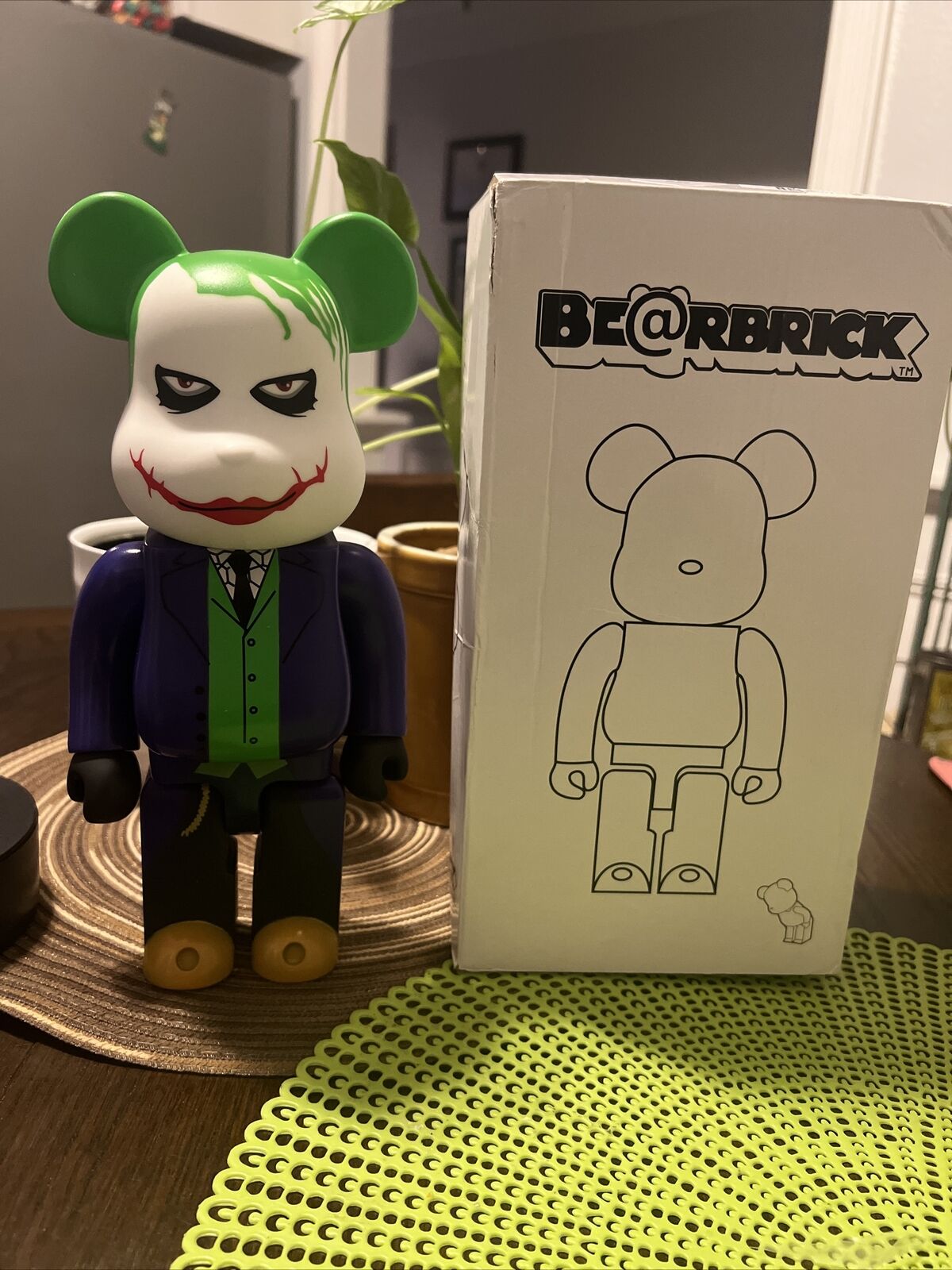 400% 11” Bearbrick Joker The Clown Action Figures Cartoon Blocks Bear Doll New