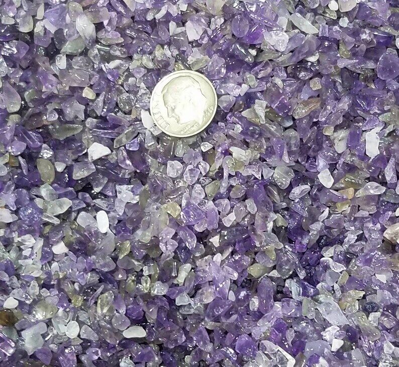 Amethyst Gemstone Chips Nuggets No Hole Undrilled For Bottles Jewelry Gem Small