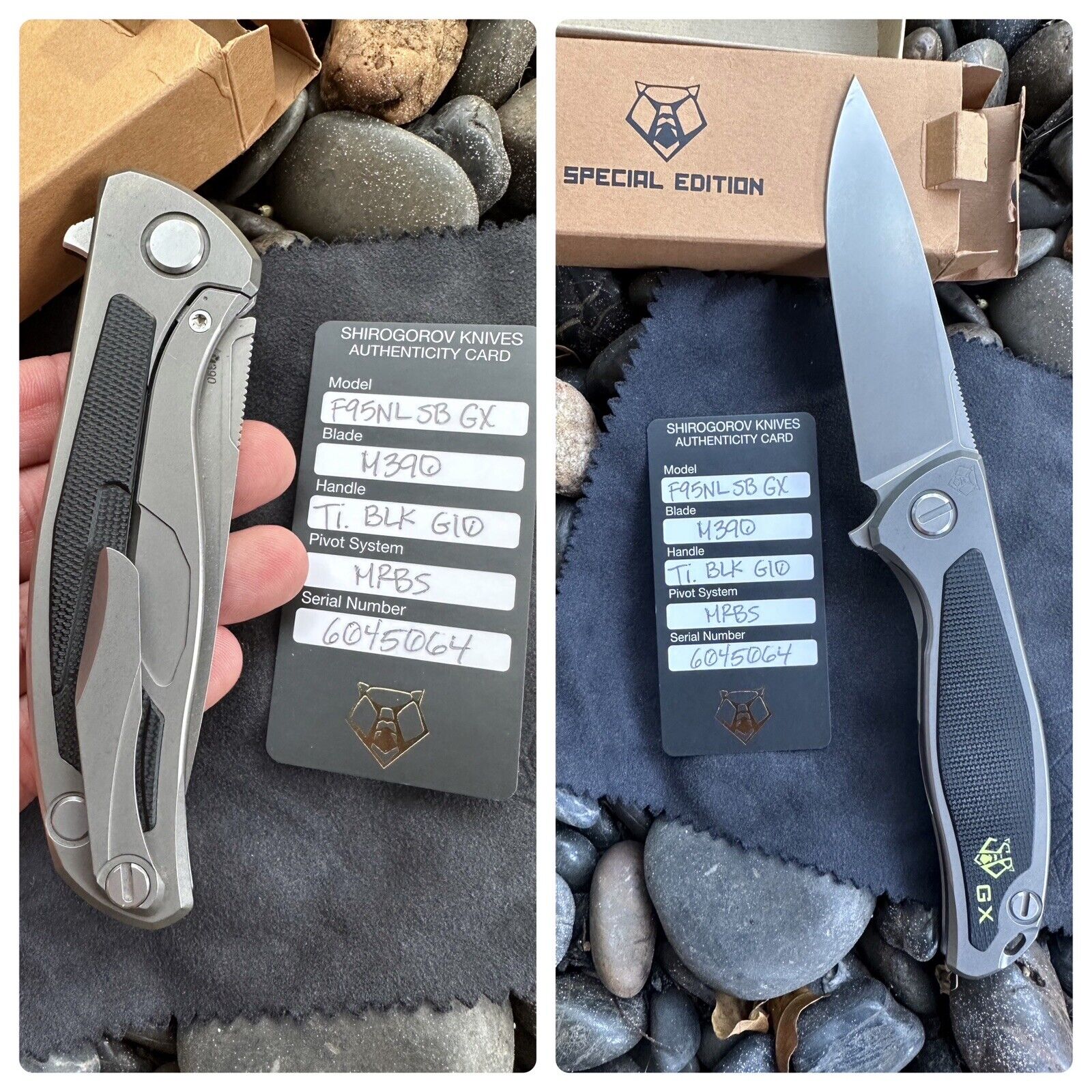 Shirogorov Knives F95NL USN GX 2018 GITD Special Edition #13/35 MRBS M390