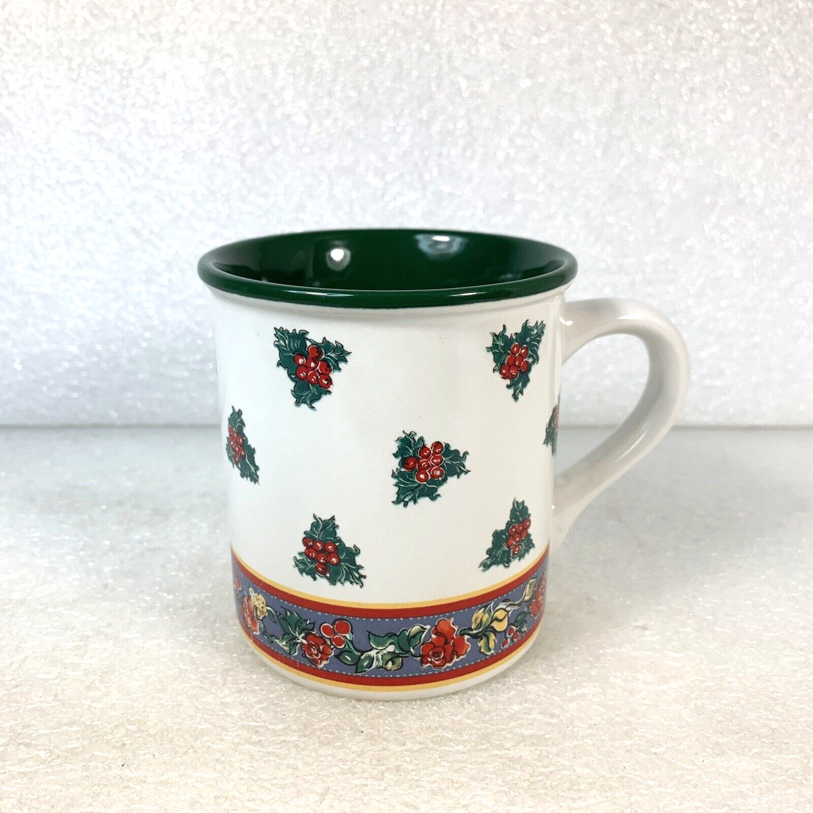 1991 Potpourri Press Triumphant II Christmas Ceramic Coffee Mug, Korea