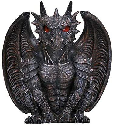 Ebros 7 Inches Winged Guardian Dragon Candle Holder