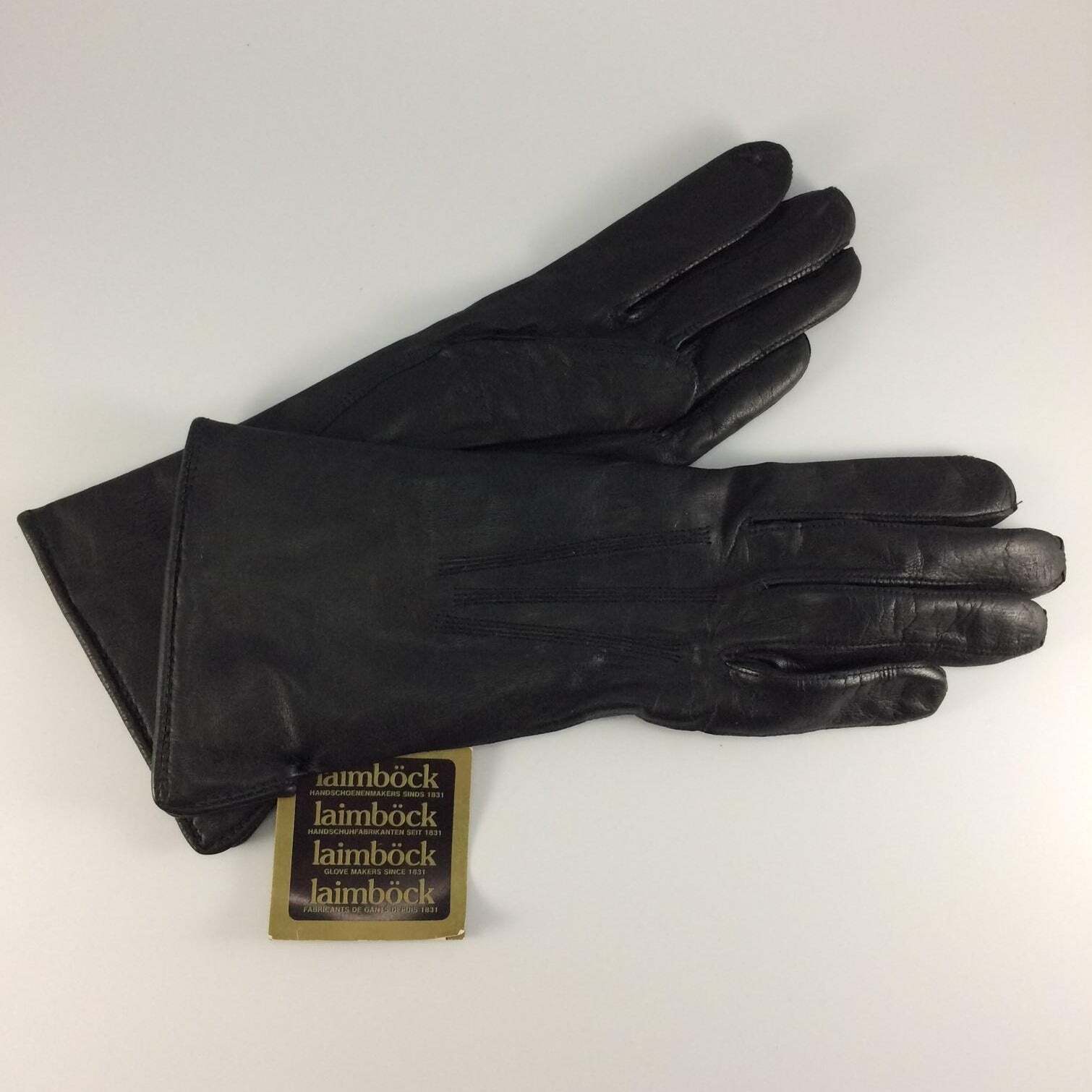 Dutch Army RNA / KL Genuine Laimböck Black Leather Lined Women\'s Dress Gloves