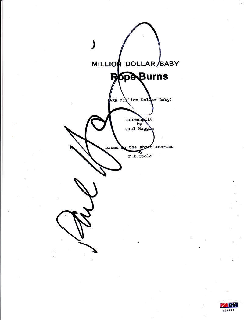 PAUL HAGGIS SIGNED MILLION DOLLAR BABY COMPLETE 120 PAGE SCRIPT AUTOGRAPH PSA