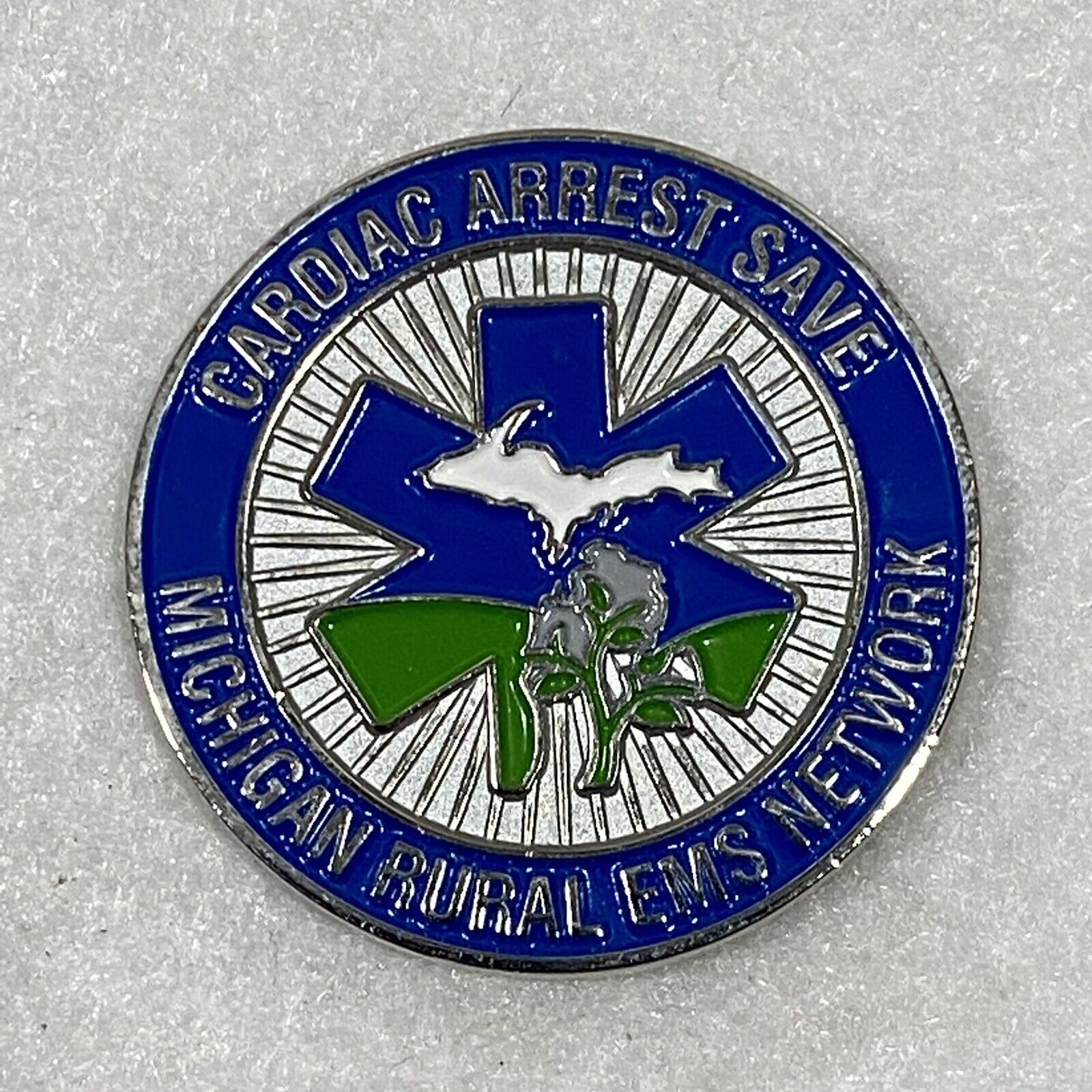 Michigan Rural EMS Cardiac Arrest Save  Challenge Coin / I Saved A Life With CPR