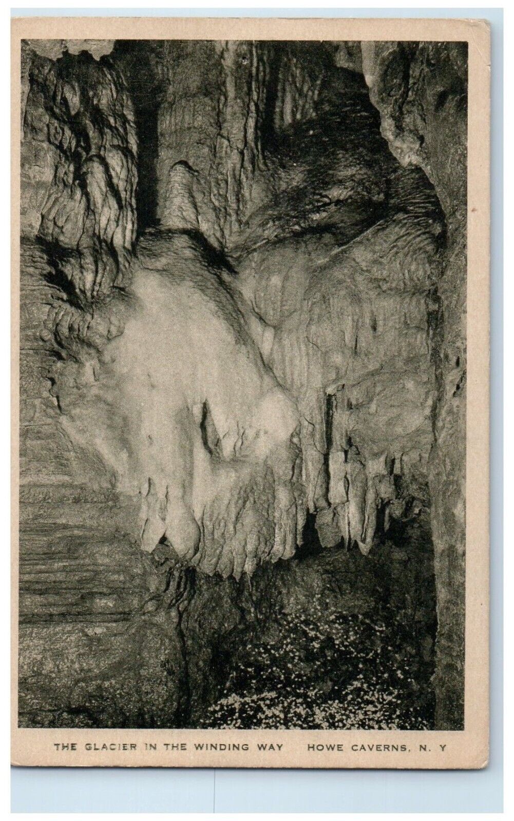 The Glacier In The Winding Way Howe Caverns Near Cobleskill NY Vintage Postcard