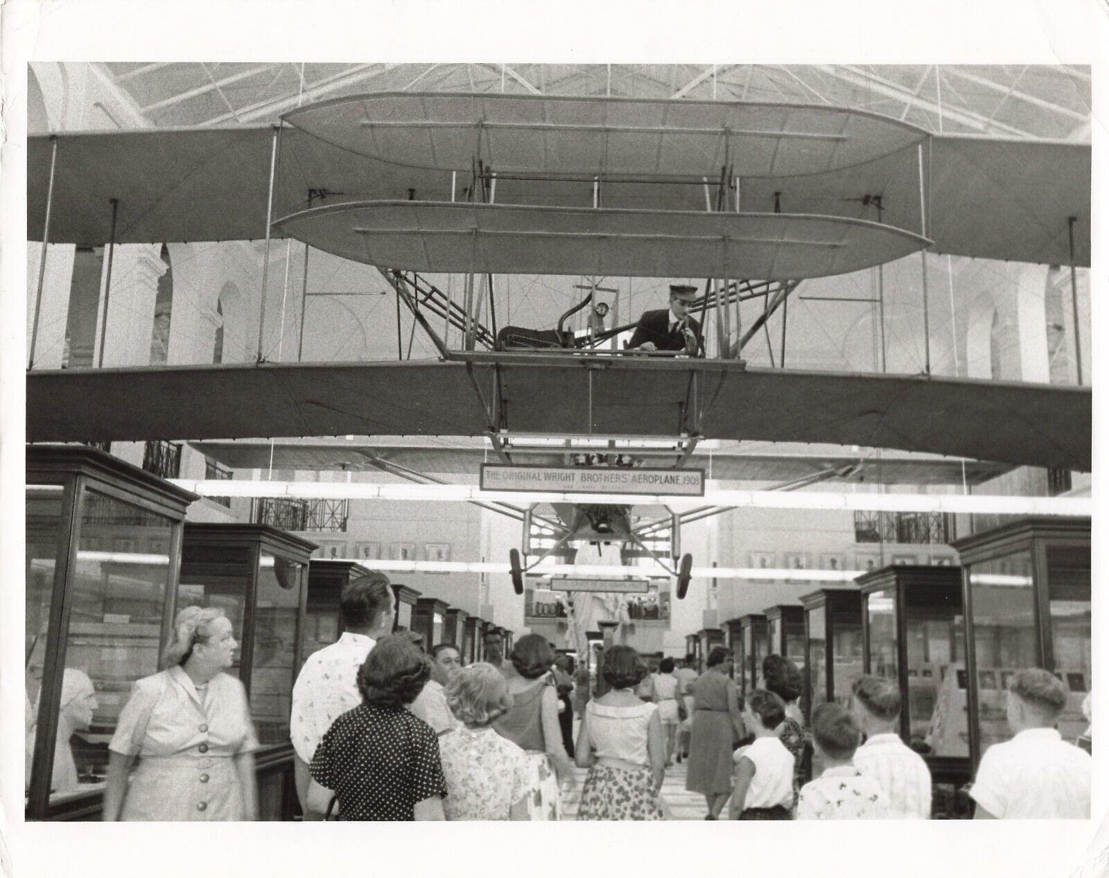 Smithsonian Bldg 1955 Press Photo News Wright Brothers Kitty Hawk Flyer  *P62b