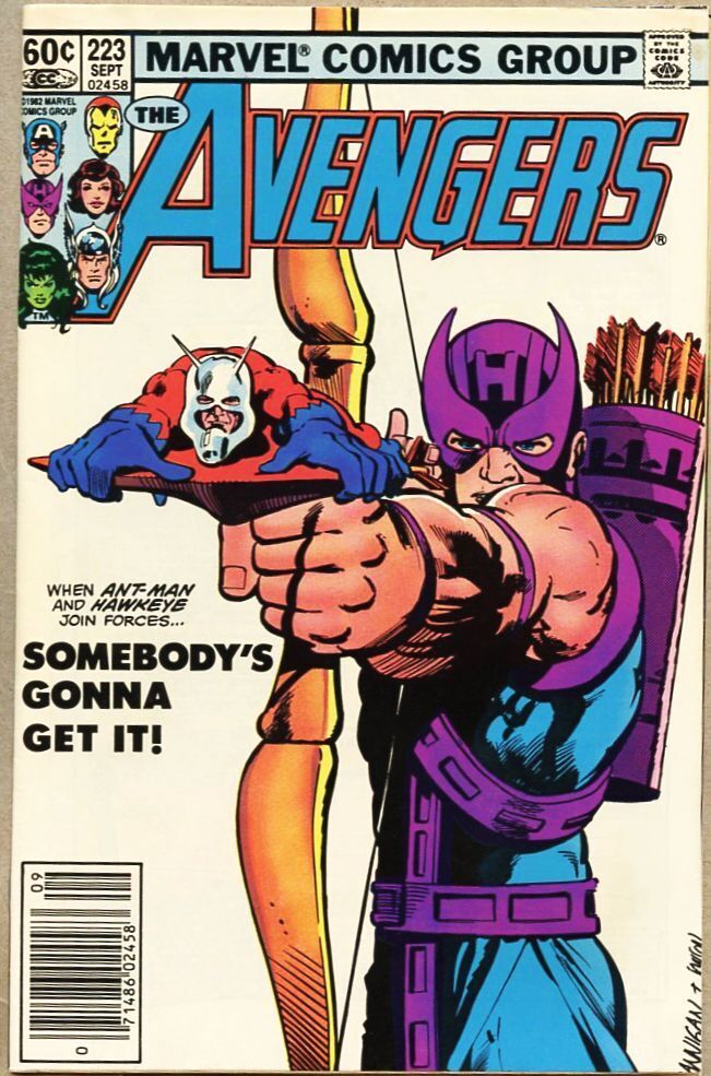 Avengers #223-1982 fn+ 6.5 Hawkeye / Ant-Man cover / story Taskmaster