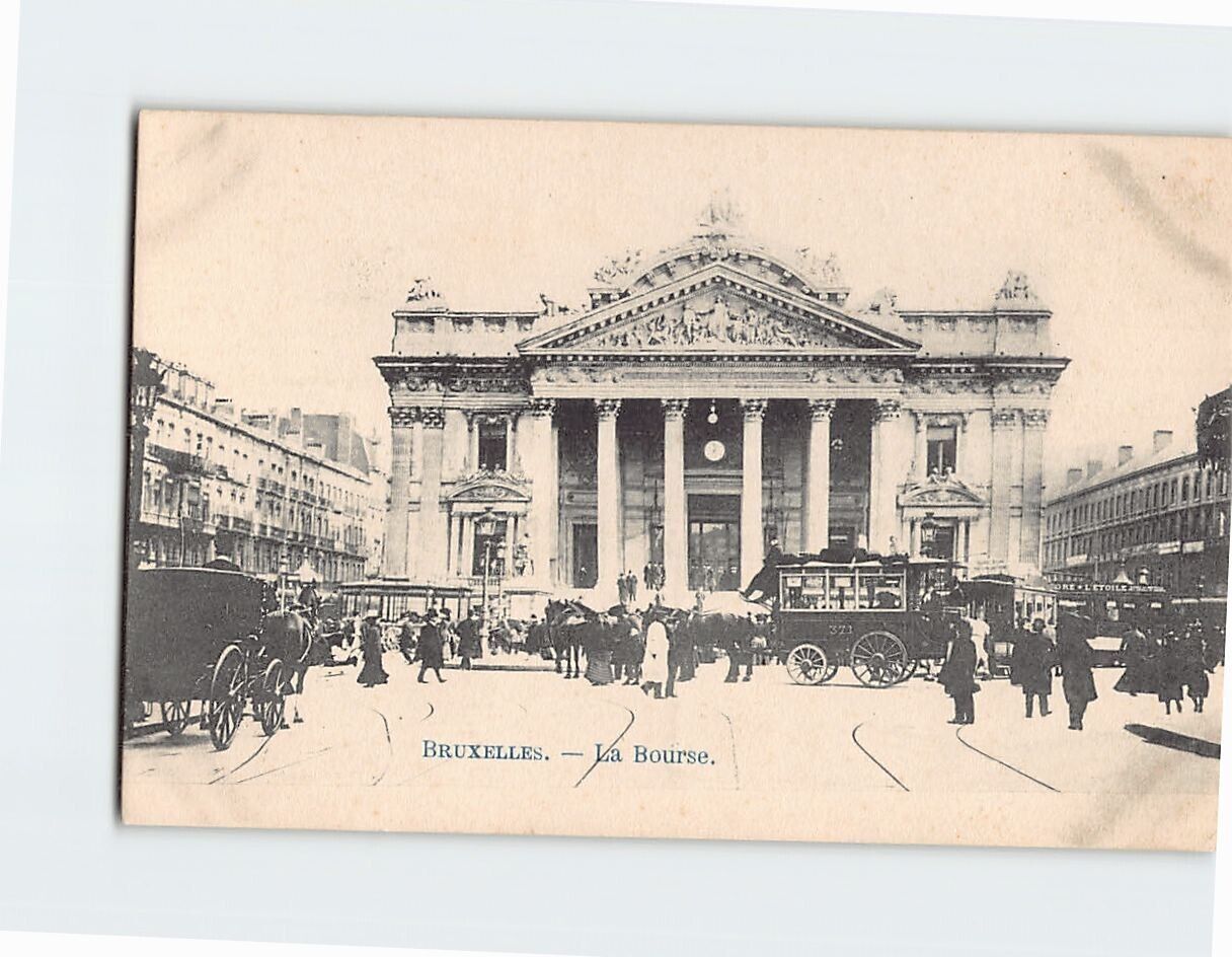 Postcard Stock Market Brussels Belgium