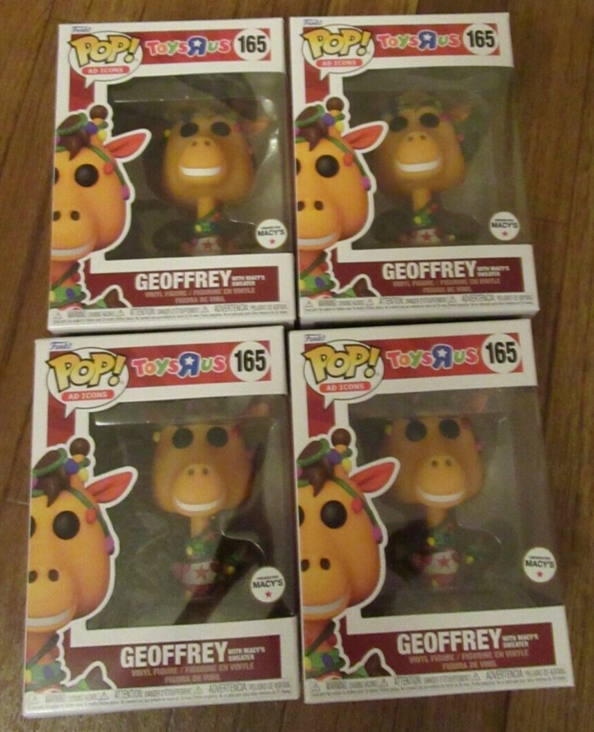 (Lot of 4) Funko Pop Ad Icons Toys R Us #165 Geoffrey With Macy\'s Sweater New