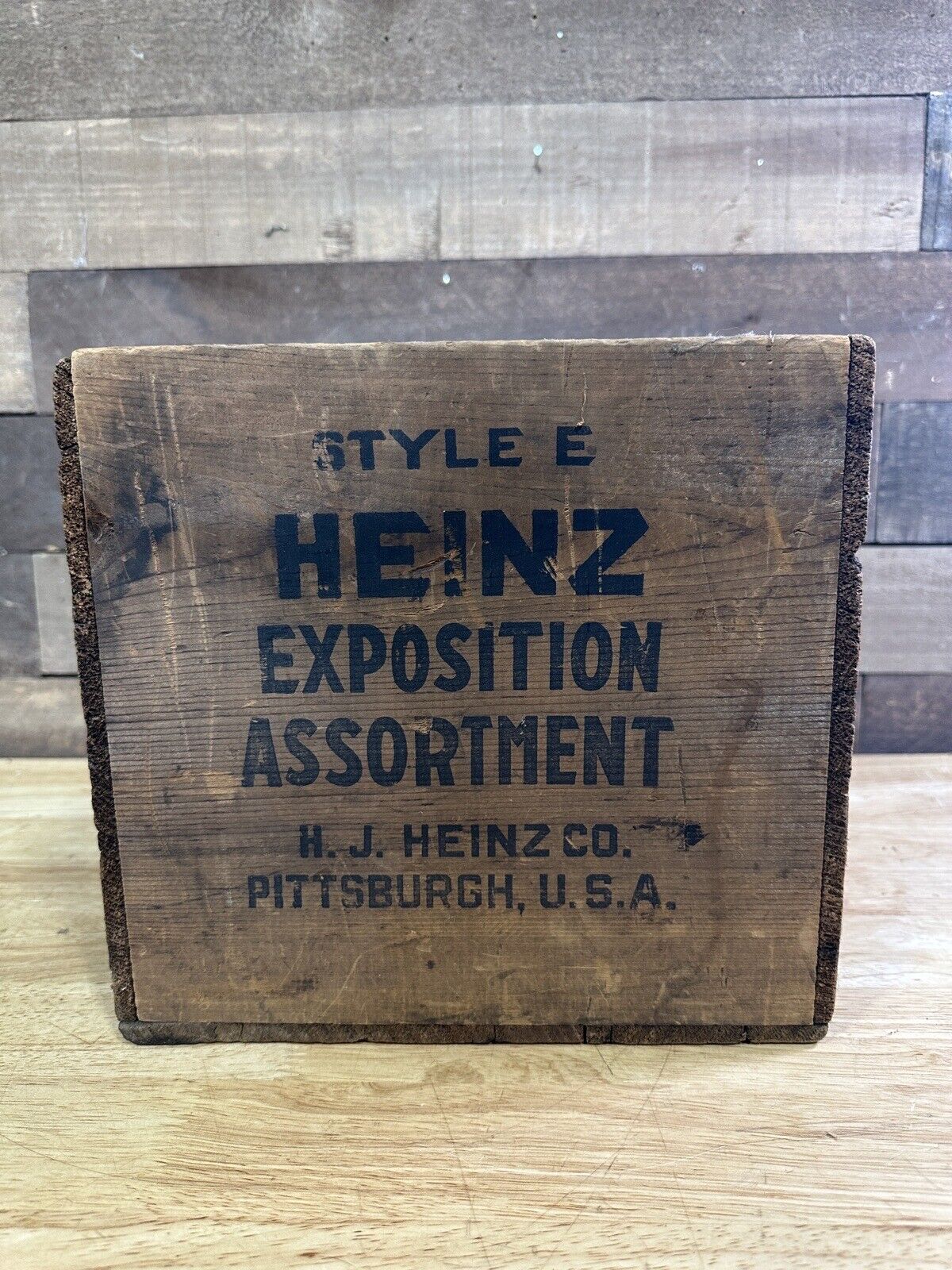 Vintage Heinz Exposition Assortment Wooden Crate No Lid Pittburgh PA