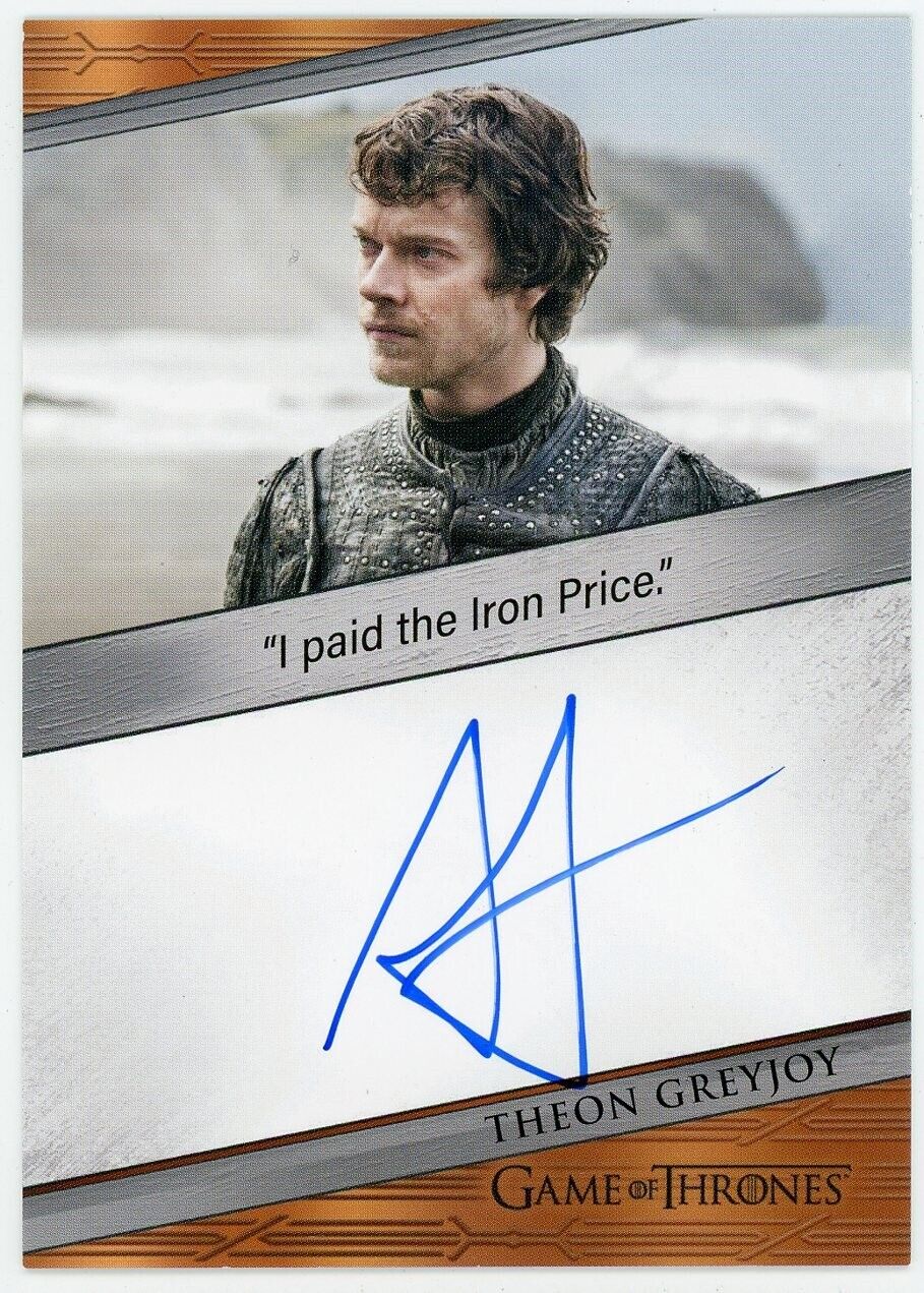 Game of Thrones Art & Images Alfie Allen Quotable Autograph EXTREMELY LIMITED