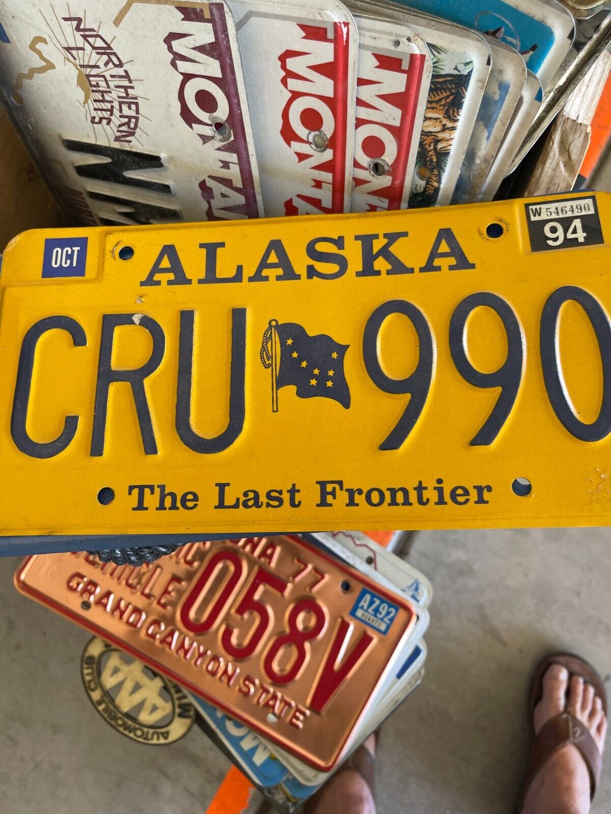 vintage alaska license plate