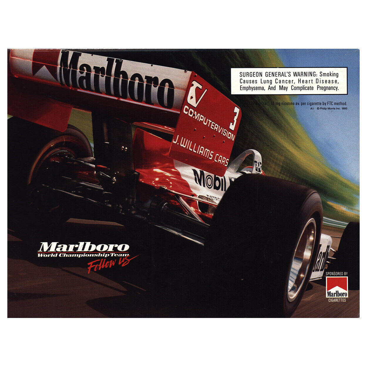 1995 Marlboro: Championship Team Computervision Vintage Print Ad