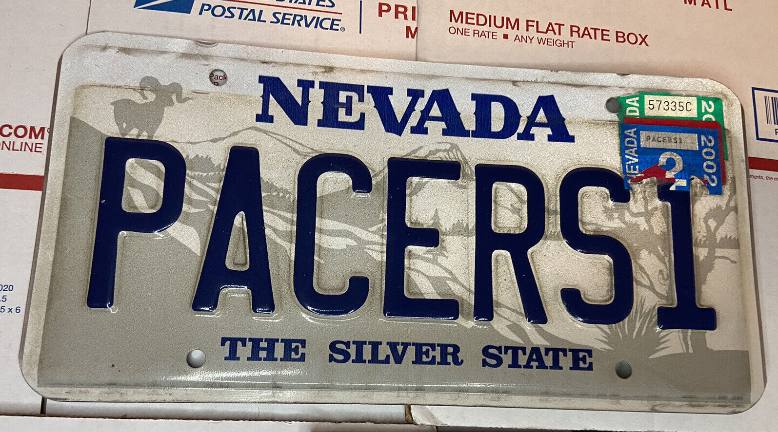 Nevada Vanity License plate PACERS1 Pacers The Silver State - 2000 Expired 2002