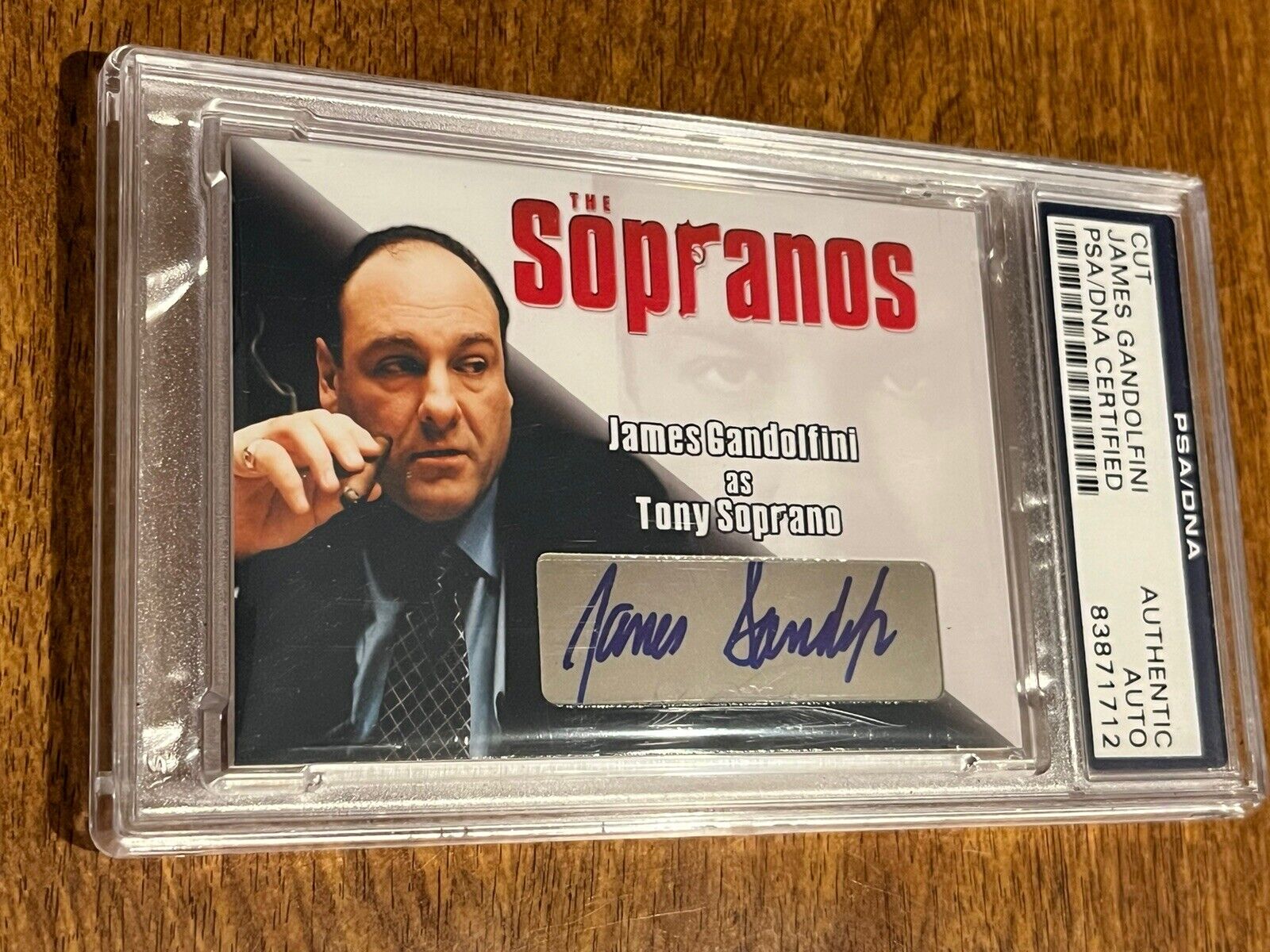 JAMES GANDOLFINI The Sopranos Custom Cut Autograph PSA/DNA  TONY SOPRANO