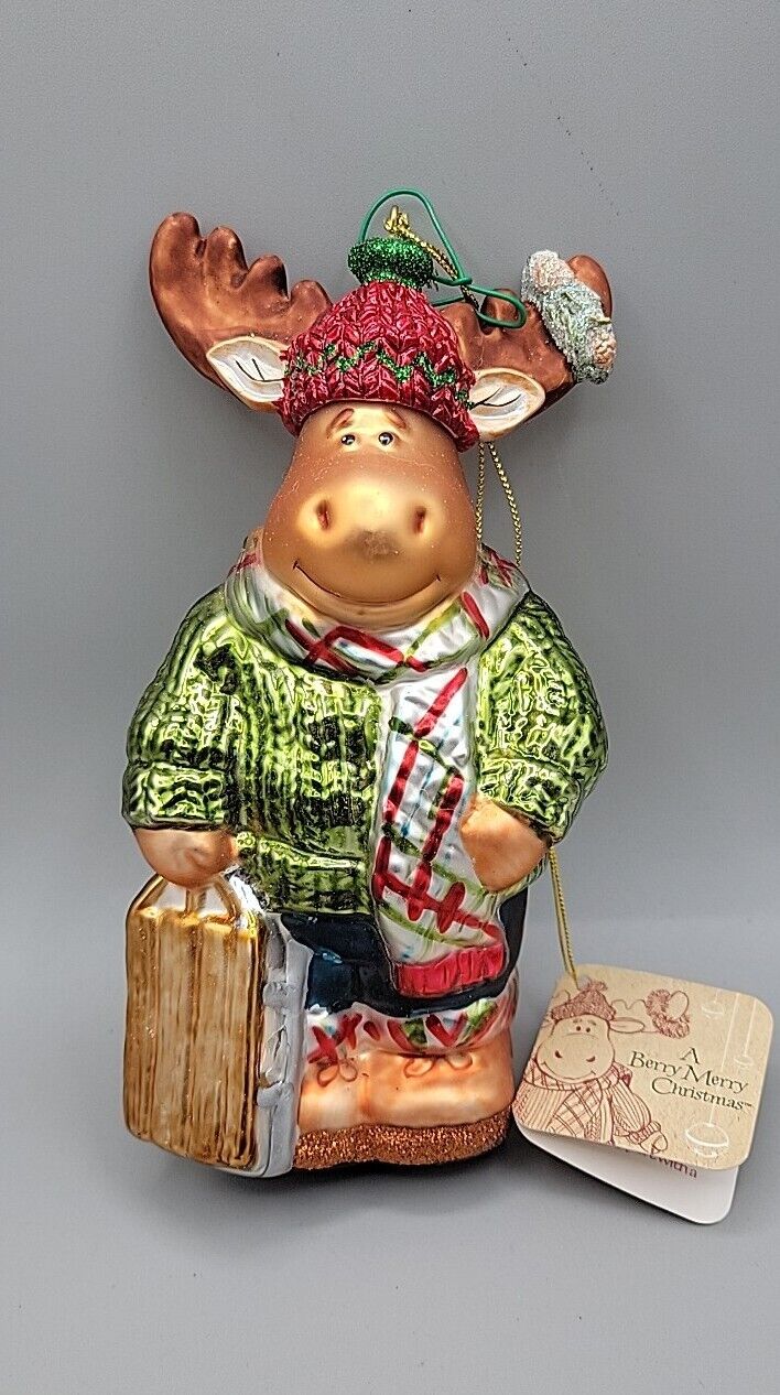 American Greetings A Berry Merry Christmas Ornament Large Logan Berry Moose