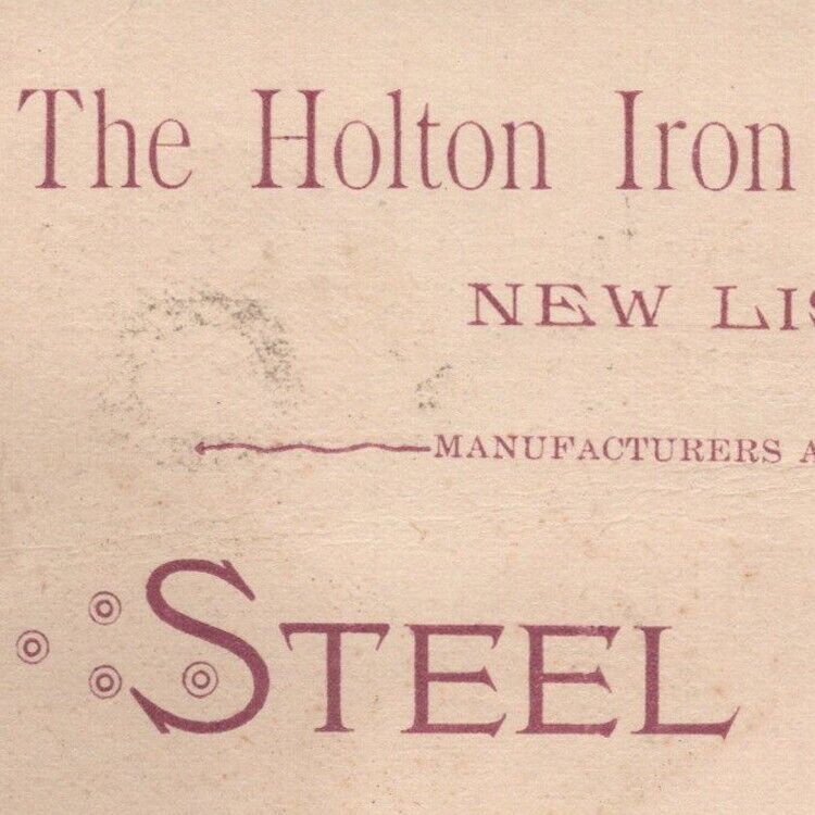 1896 The Holton Iron And Steel Roofing Co V Edge Corrugated New Lisbon Ohio