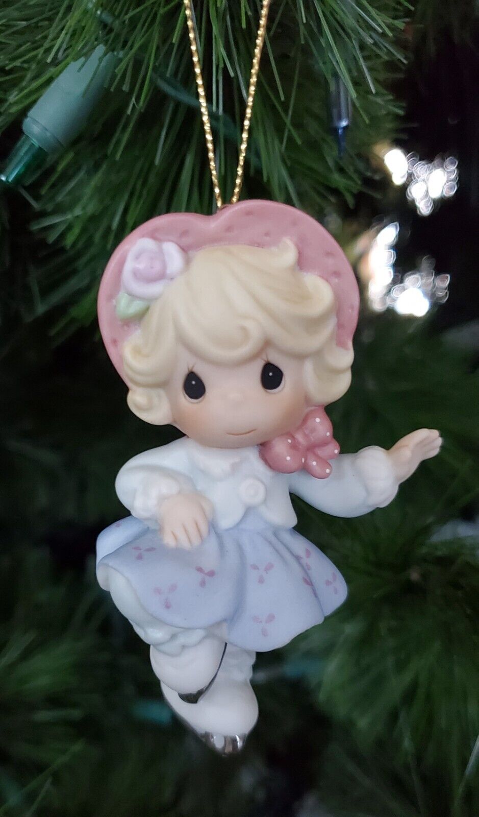 Precious Moments Ice Skater Skating One Good Turn Deserves Another Ornament NIB